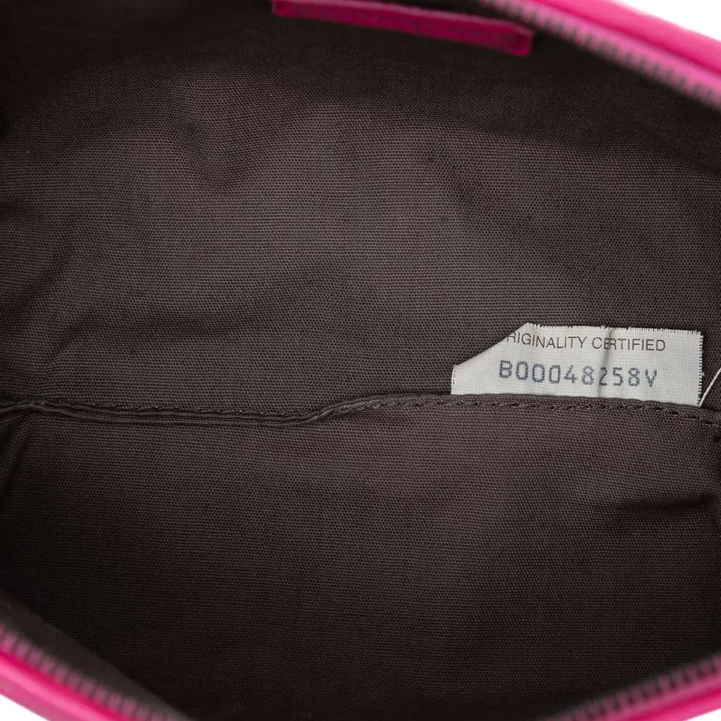 Bottega Veneta Quilted Nappa Zip Pouch Pink Leather Very good - Model View