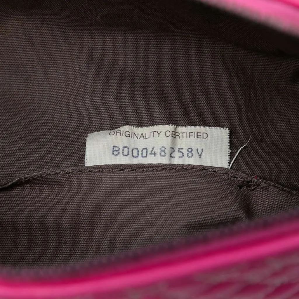 Bottega Veneta Quilted Nappa Zip Pouch Pink Leather Very good - Box View