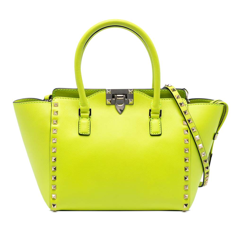 Valentino Small Leather Rockstud Double Handle Tote