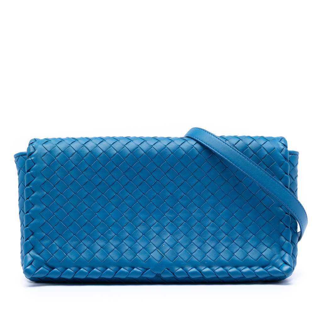 Bottega Veneta Nappa Intrecciato Flap Crossbody