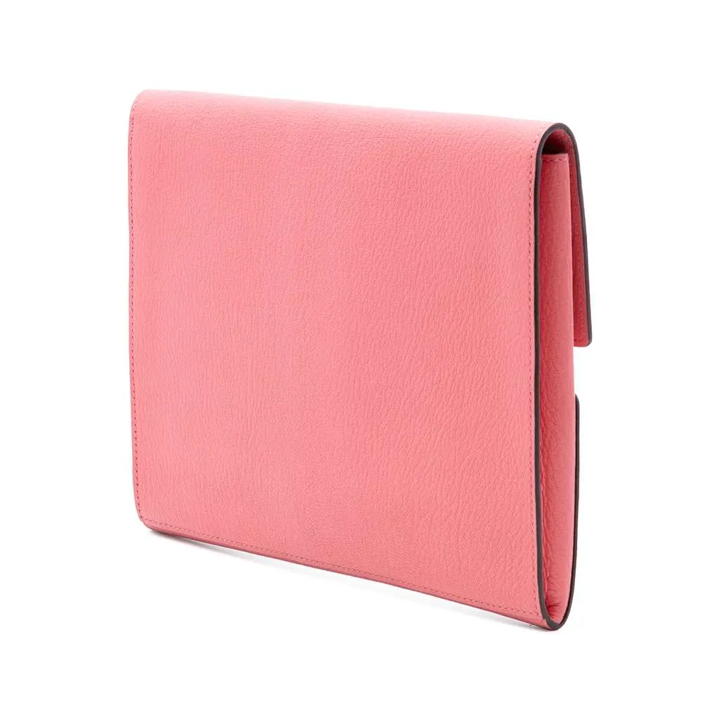Hermès Chevre Mysore Cinhetic Clutch Pink Leather Very good - Back View