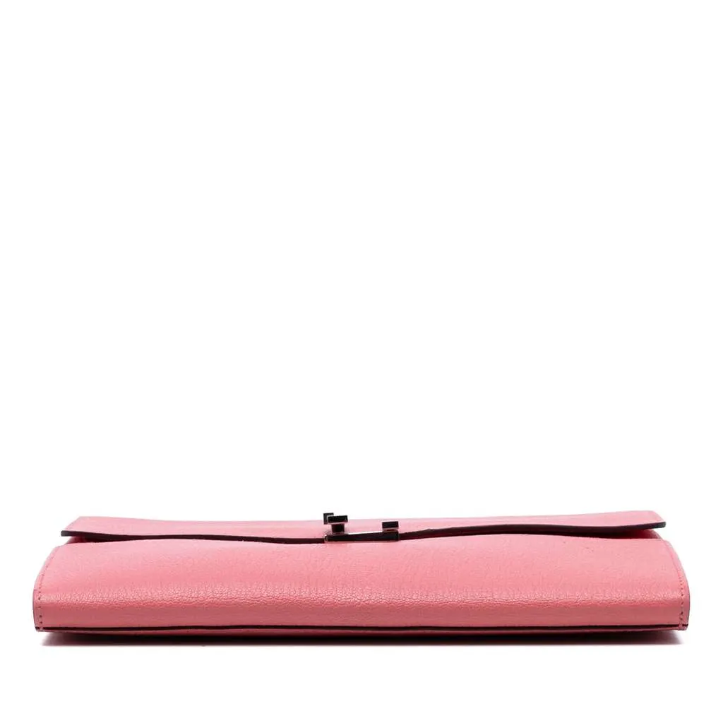 Hermès Chevre Mysore Cinhetic Clutch Pink Leather Very good - Inside View