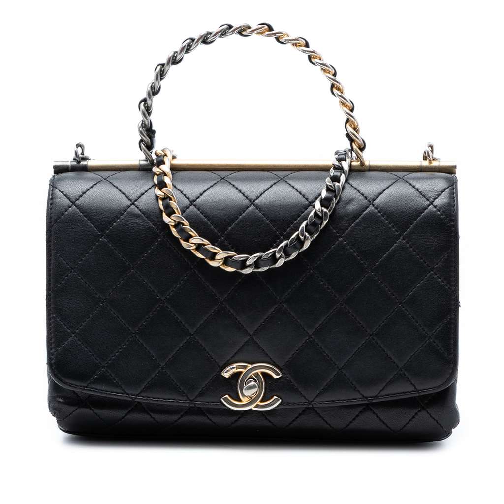 Chanel غطاء متوسط ​​الحجم من جلد الحمل La Parisienne