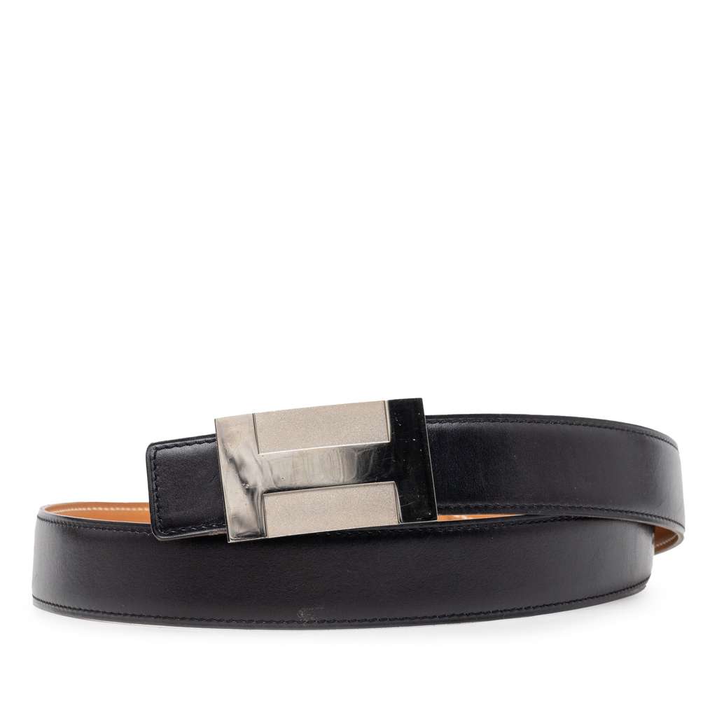 Hermès حزام قابل للعكس من نوع Box Calf H Plate