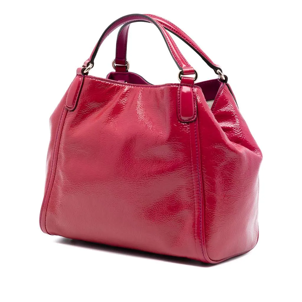 Gucci Small Patent Soho Satchel Pink Leather Very good - Back View