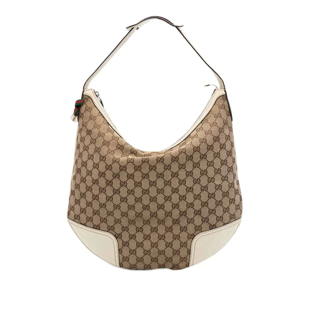 Gucci Large GG Canvas Princy Hobo Beige Canvas Very good - Front View