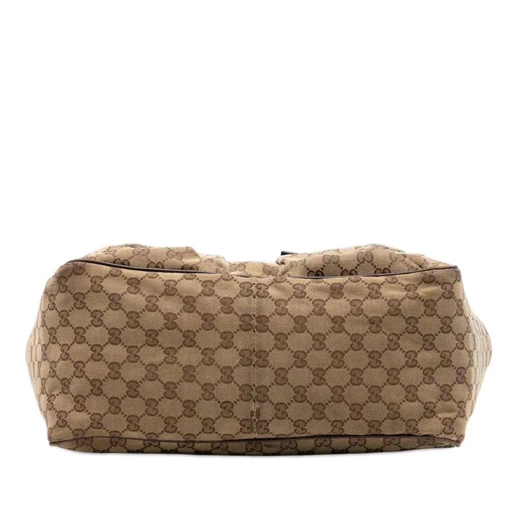 Gucci GG Canvas Web Double Pockets Tote Beige Canvas Very good - Inside View