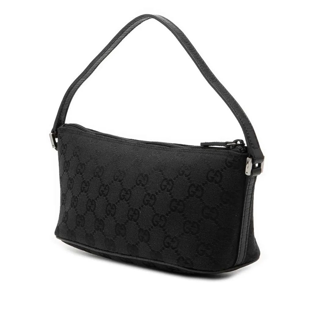 Gucci GG Canvas Boat Black Canvas Very good - Back View