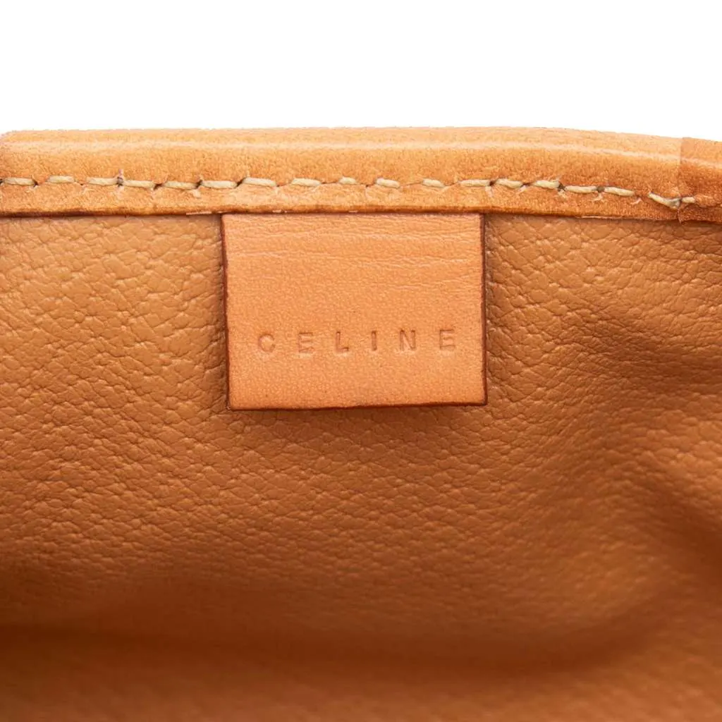Celine Macadam Coated Canvas Clutch Brown Canvas Good - Box View