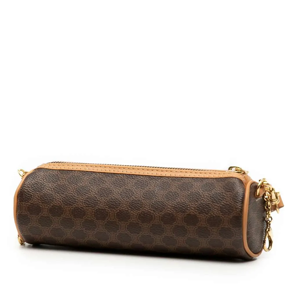 Celine Macadam Coated Canvas Crossbody Brown Canvas Very good - Back View
