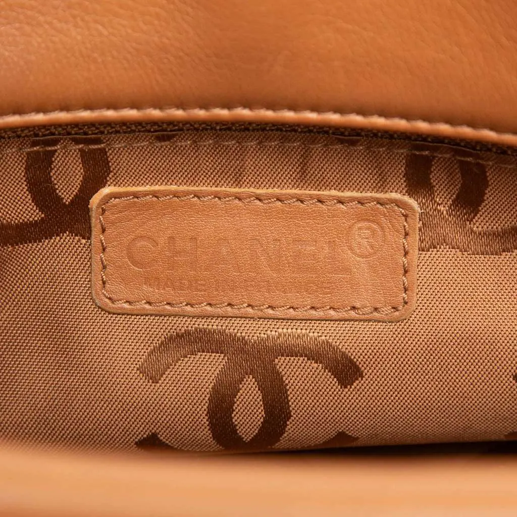 Chanel CC Soft Calfskin Turnlock Shoulder Bag Brown Leather Very good - Box View