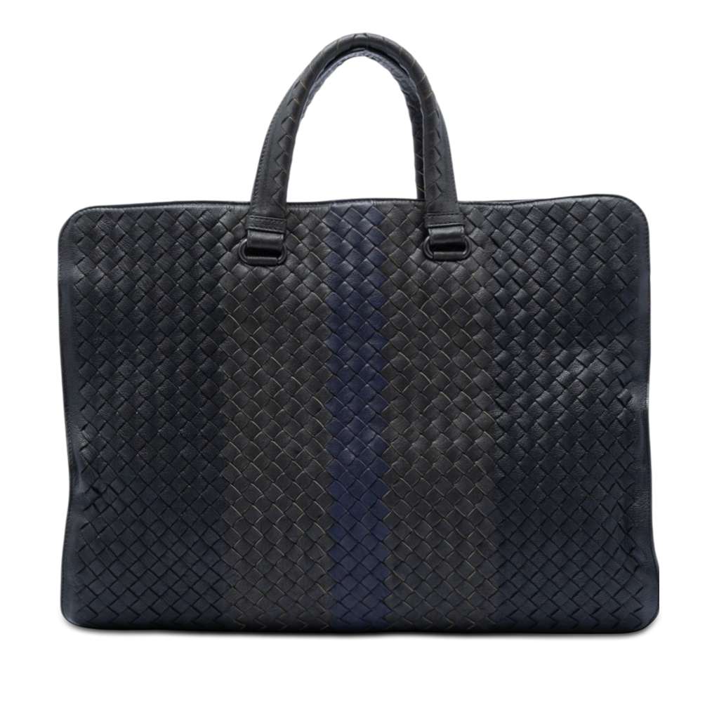 Bottega Veneta Nappa Intrecciato Club Fume Briefcase