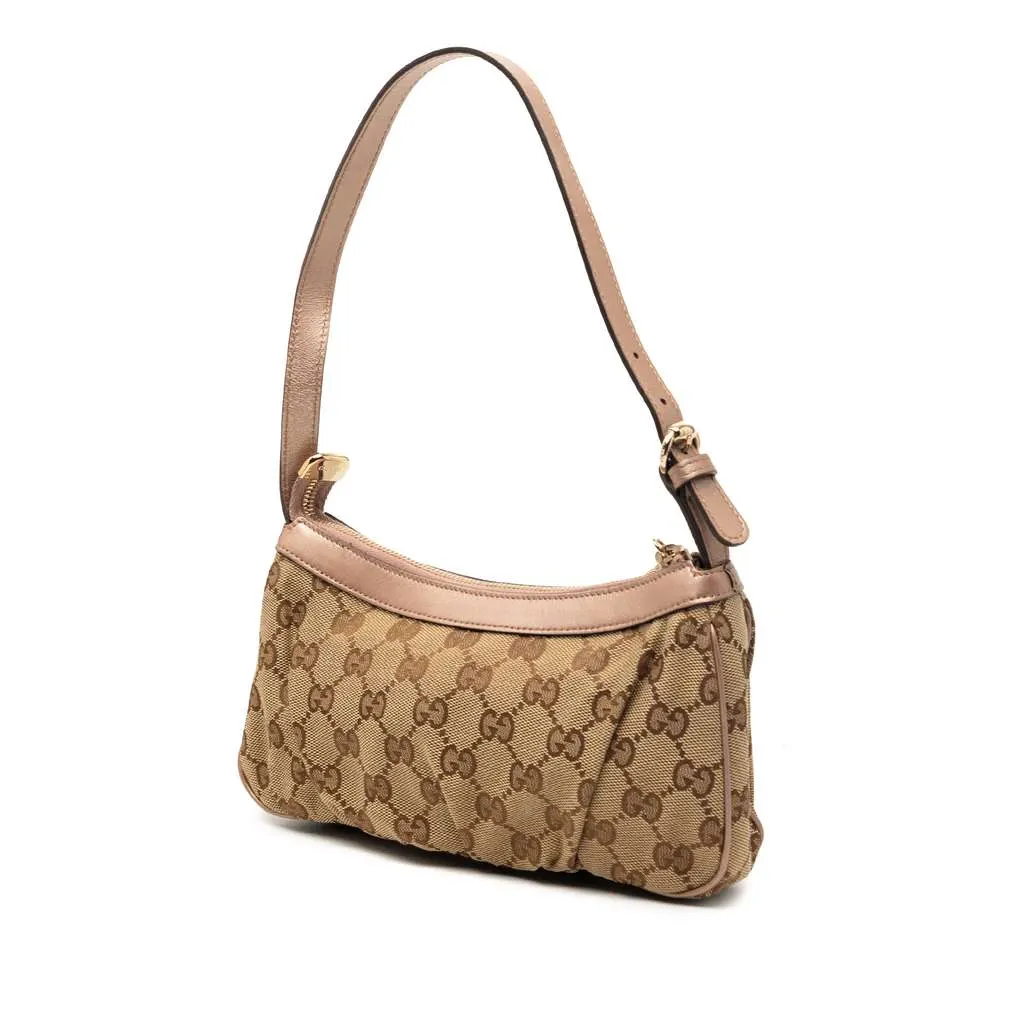 Gucci GG Canvas Lovely Heart Pochette Beige Canvas Very good - Back View