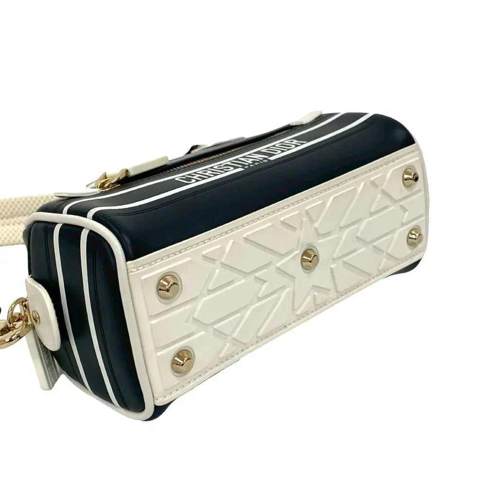 Dior Micro Leather Dior Vibe Zip Bowling Bag Blue Leather Very good - Box View