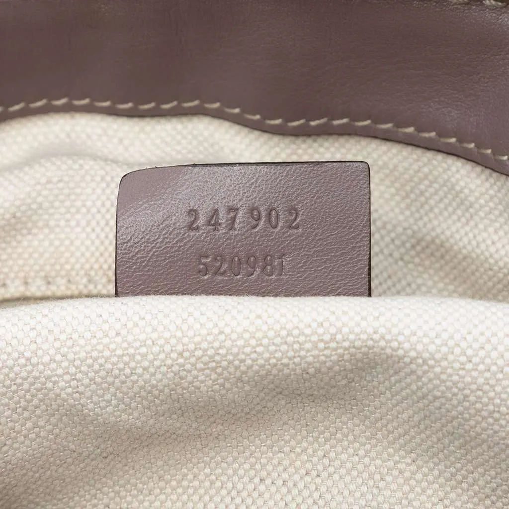 Gucci GG Canvas Sukey Satchel Beige Canvas Good - Box View