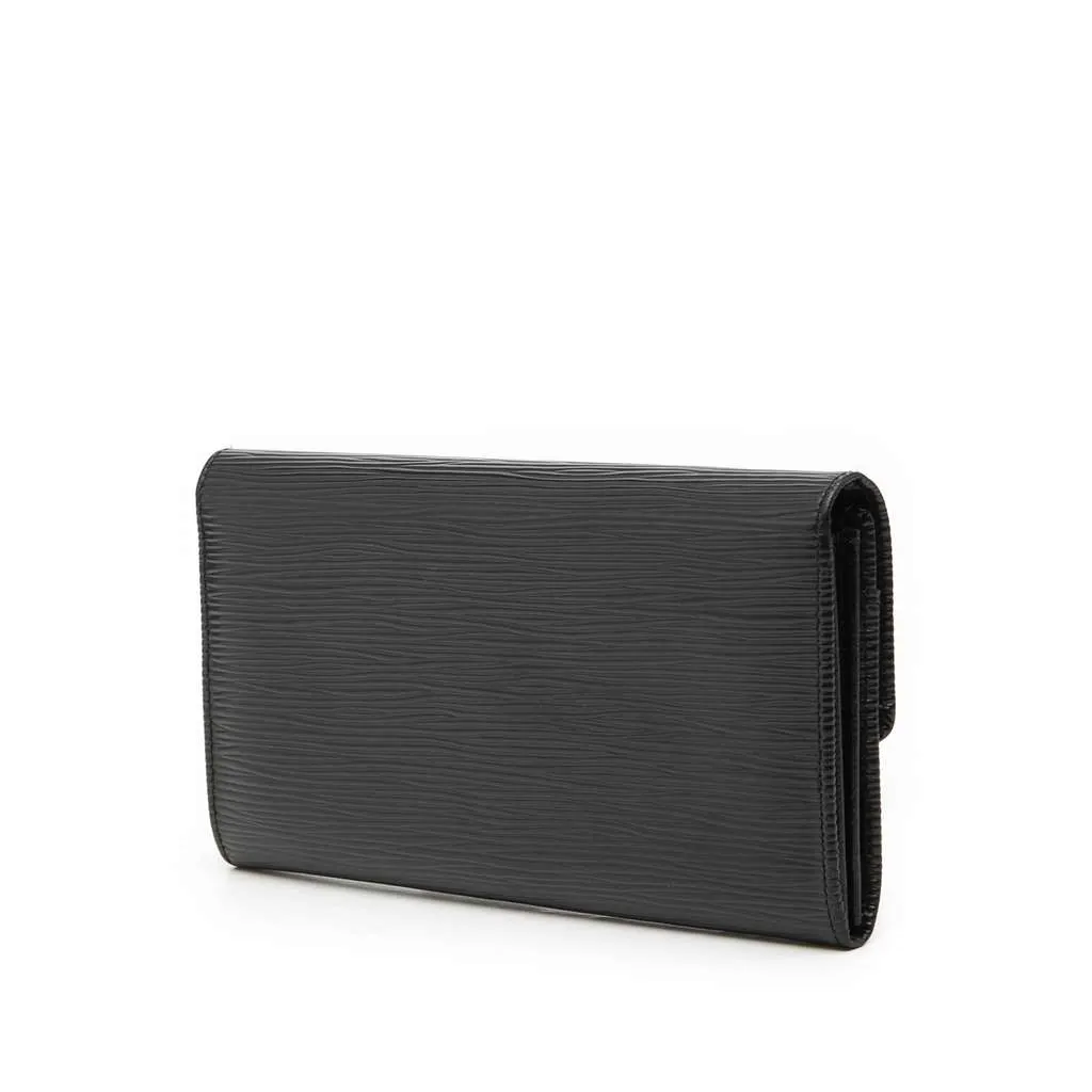 Louis Vuitton Epi Porte Tresor International Long Wallet Black Leather Very good - Back View
