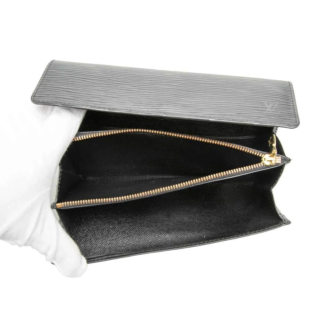 Louis Vuitton Epi Porte Tresor International Long Wallet Black Leather Very good - Model View