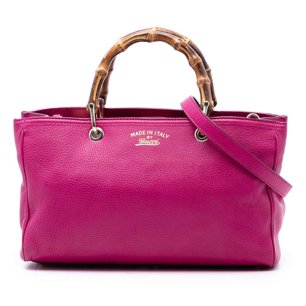 Gucci Medium Calfskin Bamboo Shopper Satchel