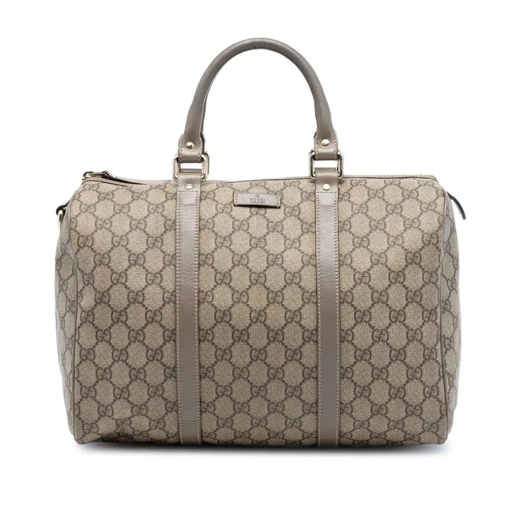 Gucci Medium GG Supreme Joy Boston Bag Beige Canvas Very good - Front View