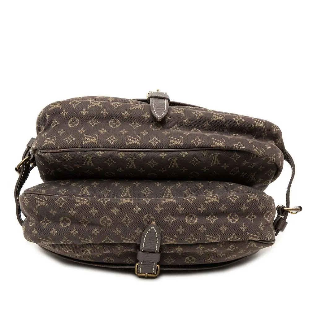 Louis Vuitton Monogram Mini Lin Saumur 30 Brown Canvas Very good - Inside View