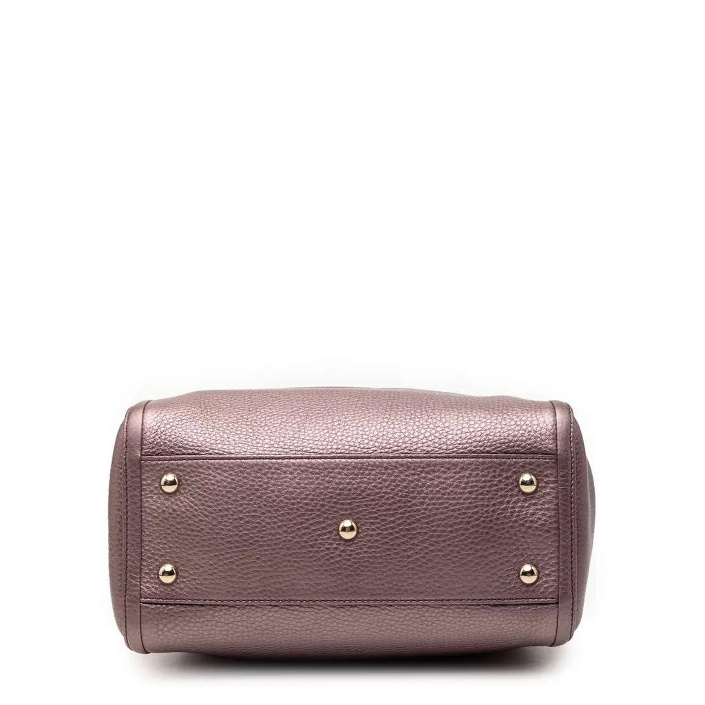 Gucci Small Calfskin Soho Satchel Purple Leather Very good - Inside View