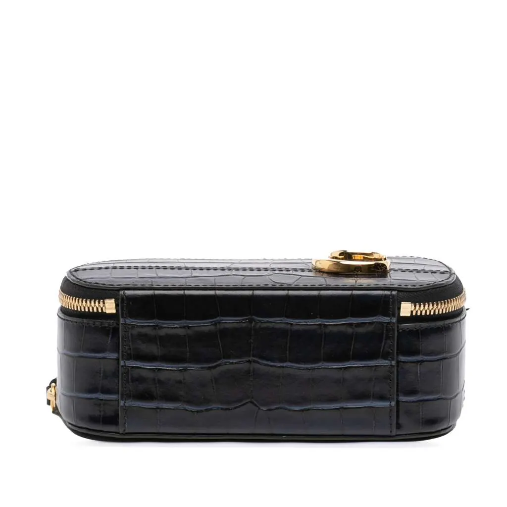 Chloé Mini Croc Embossed Leather C Vanity Bag Black Leather Very good - Inside View