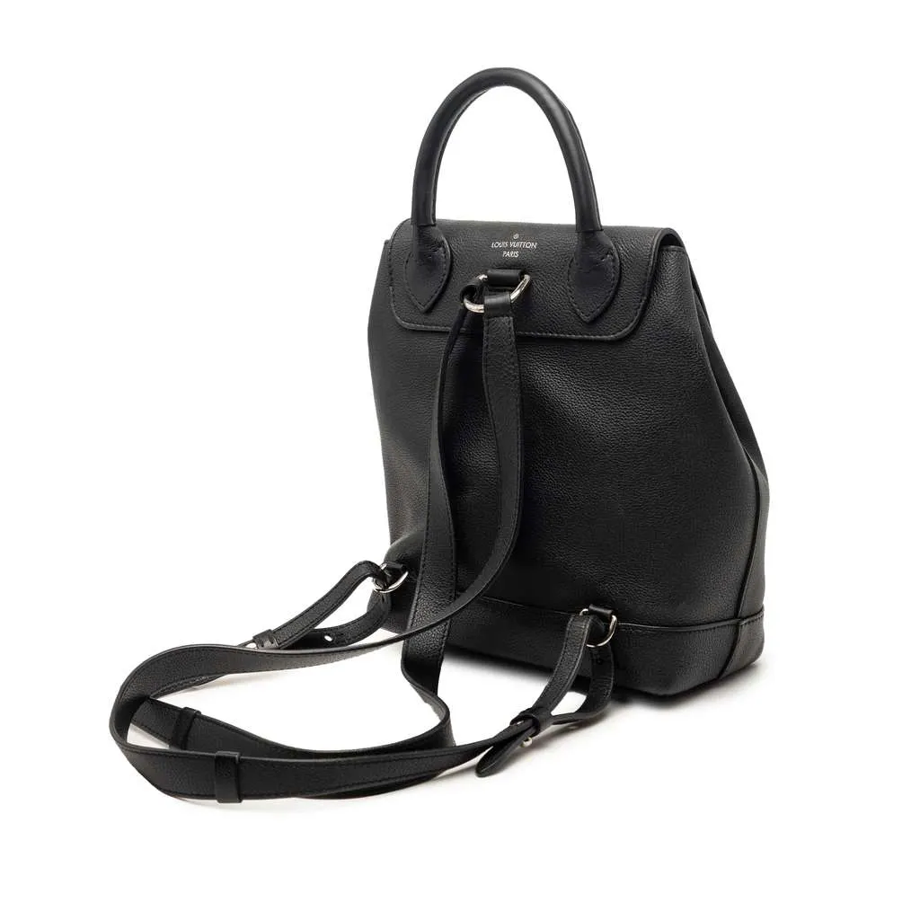 Louis Vuitton Taurillon Lockme Backpack Black Leather Good - Back View