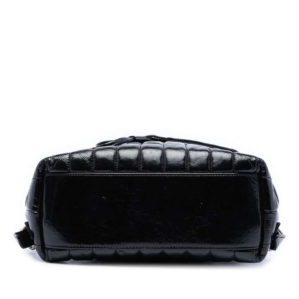 Saint Laurent Small Matelasse Patent Monogram LouLou Backpack Black Leather Very good - Inside View