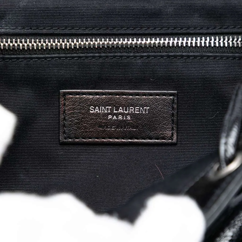 Saint Laurent Small Matelasse Patent Monogram LouLou Backpack Black Leather Very good - Box View