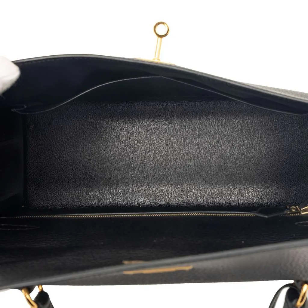 Hermès Ardennes Kelly Sellier 32 Black Leather Very good - Model View