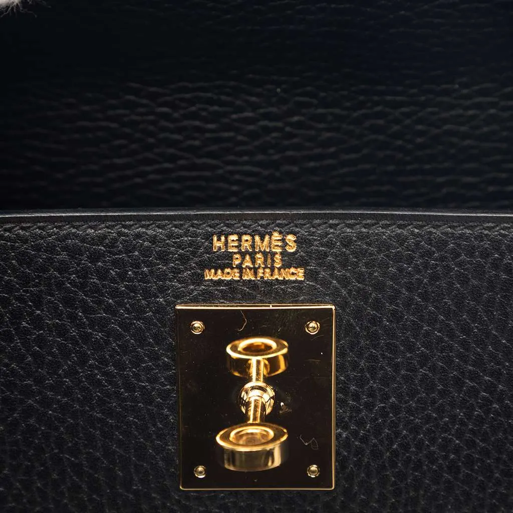 Hermès Ardennes Kelly Sellier 32 Black Leather Very good - Box View