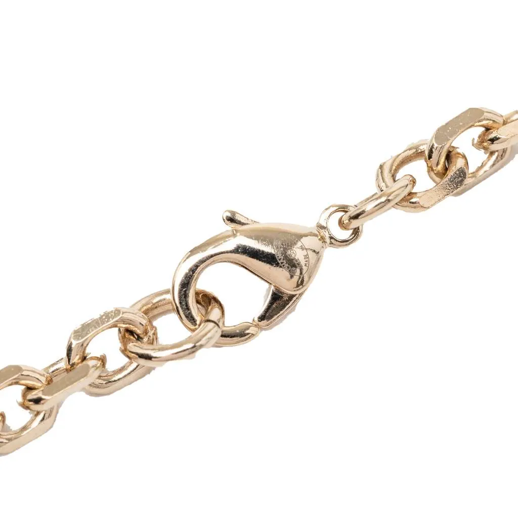Chanel CC Gold Plated Perfume Bottle Locket Pendant Necklace Gold Metal Very good - Box View