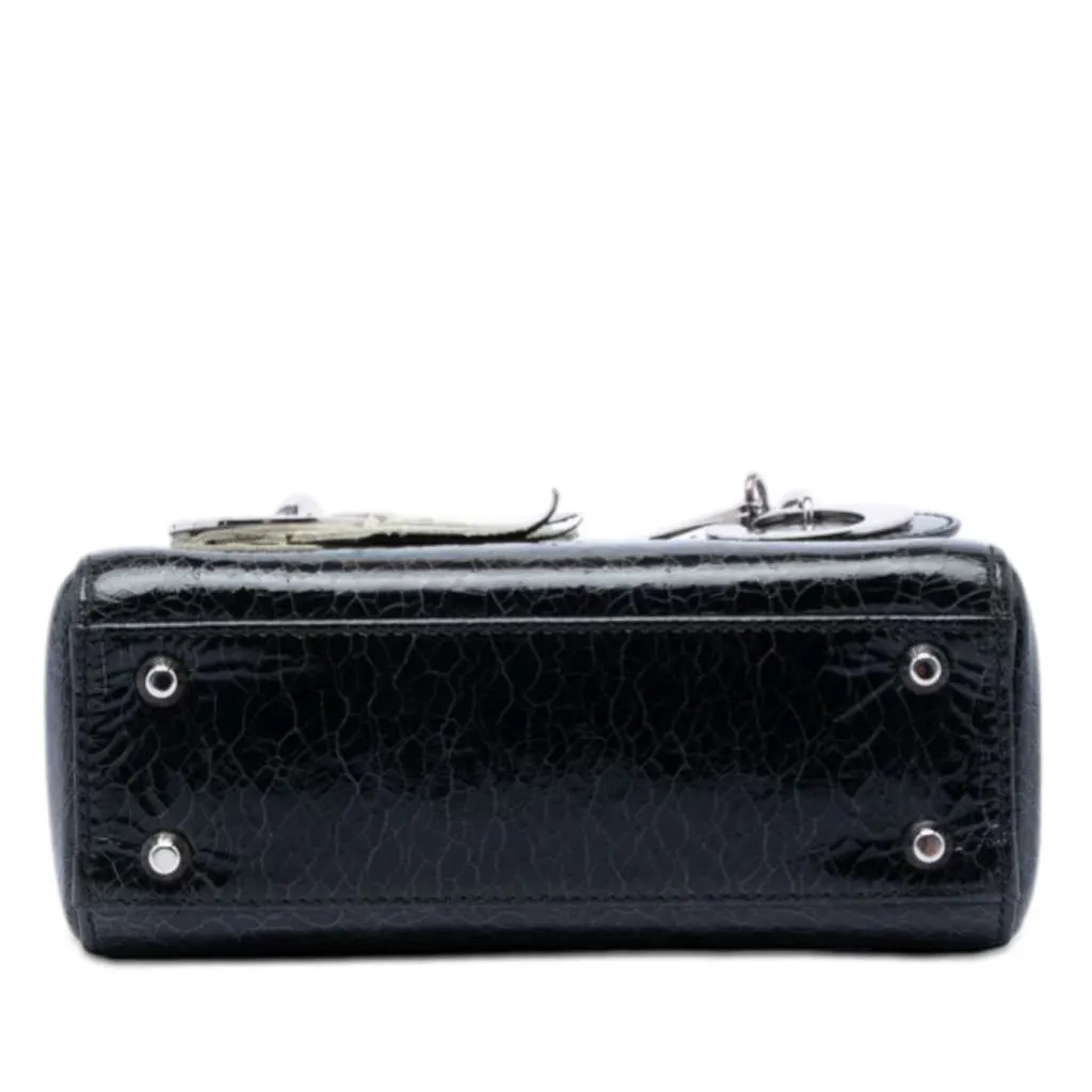 Dior Mini Deerskin Ceramic Effect Jeweled Swan Lady Dior Black Leather Very good - Inside View