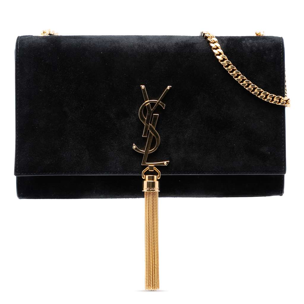 Saint Laurent Medium Suede Monogram Kate Tassel Crossbody