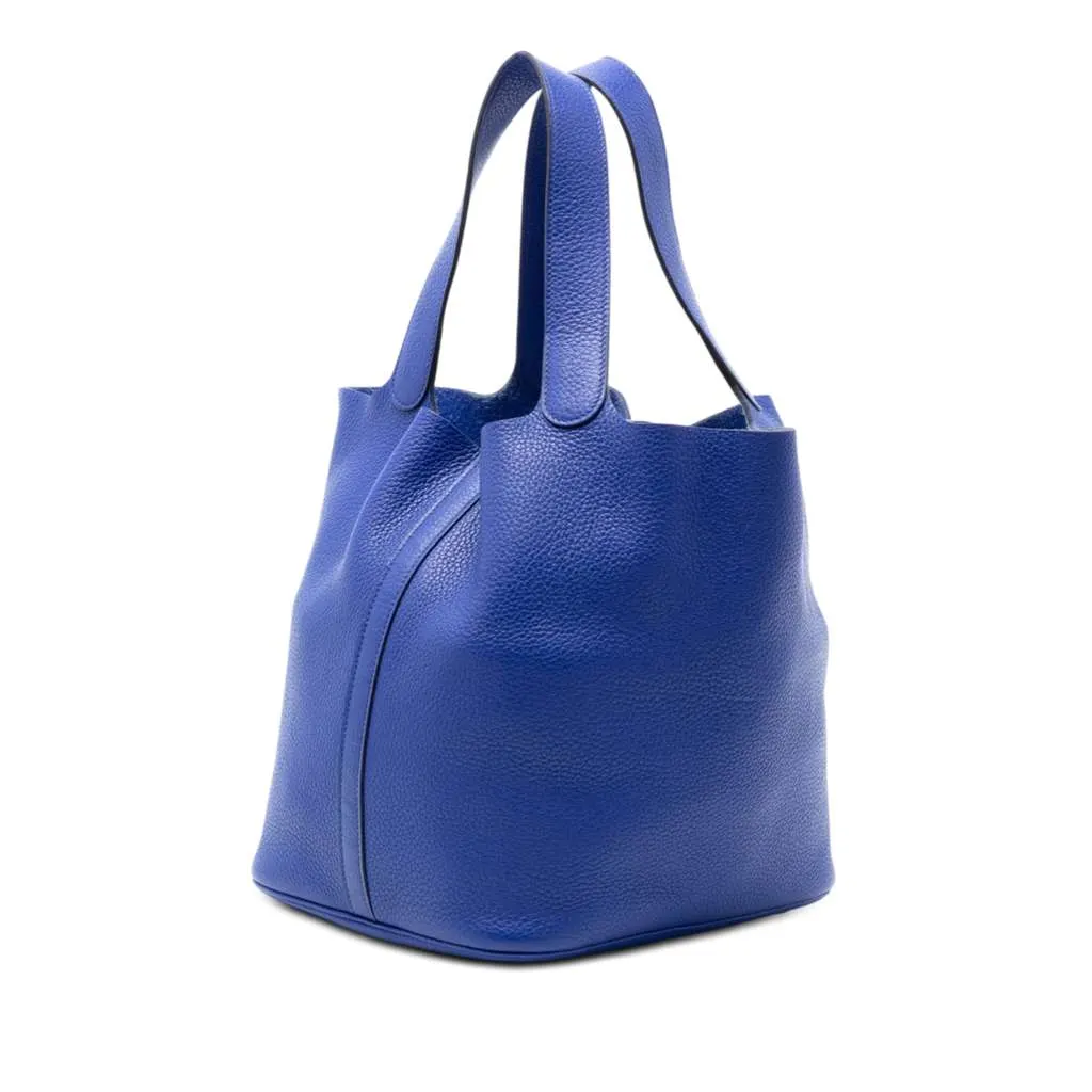 Hermès Clemence Picotin Lock 26 Blue Leather Very good - Back View