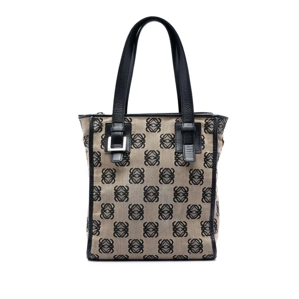 Loewe Anagram Canvas Tote Beige Canvas Good - Front View