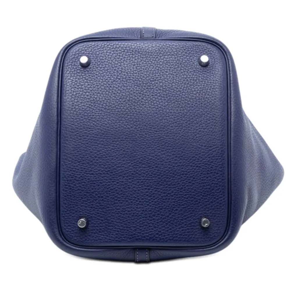 Hermès Clemence Picotin Lock 22 Blue Leather Good - Inside View