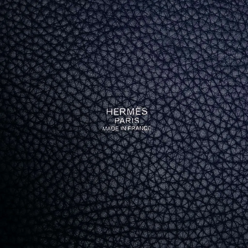 Hermès Clemence Picotin Lock 22 Blue Leather Good - Box View