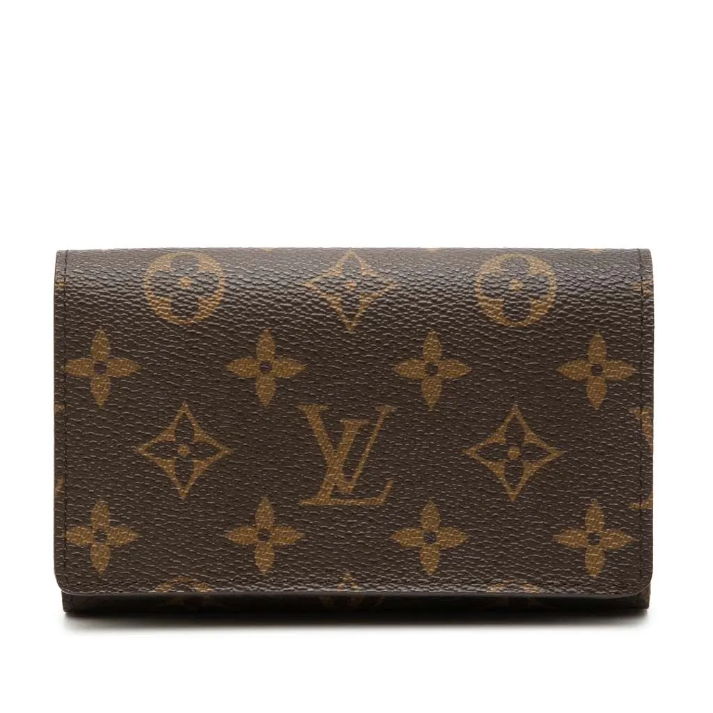 Louis Vuitton Monogram Porte Monnaie Billets Tresor Wallet Brown Very good - Front View