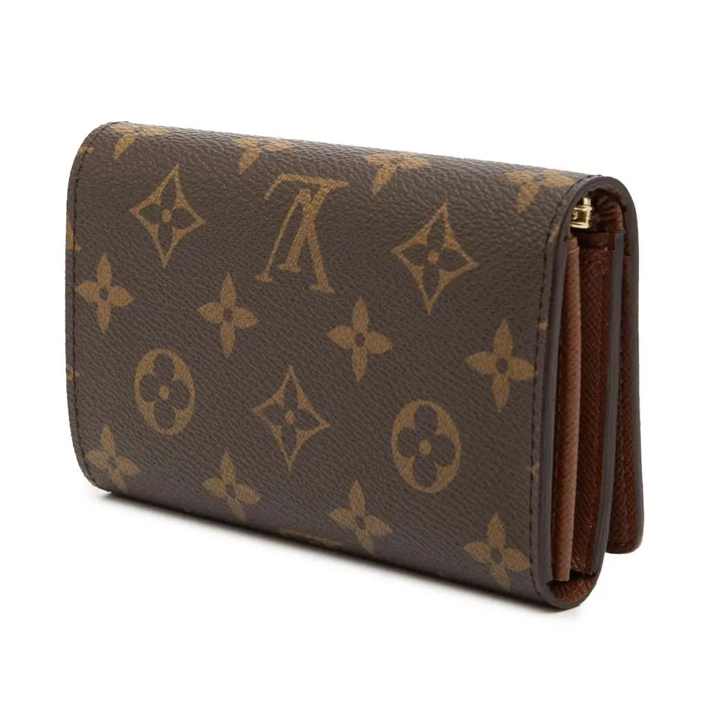 Louis Vuitton Monogram Porte Monnaie Billets Tresor Wallet Brown Very good - Back View