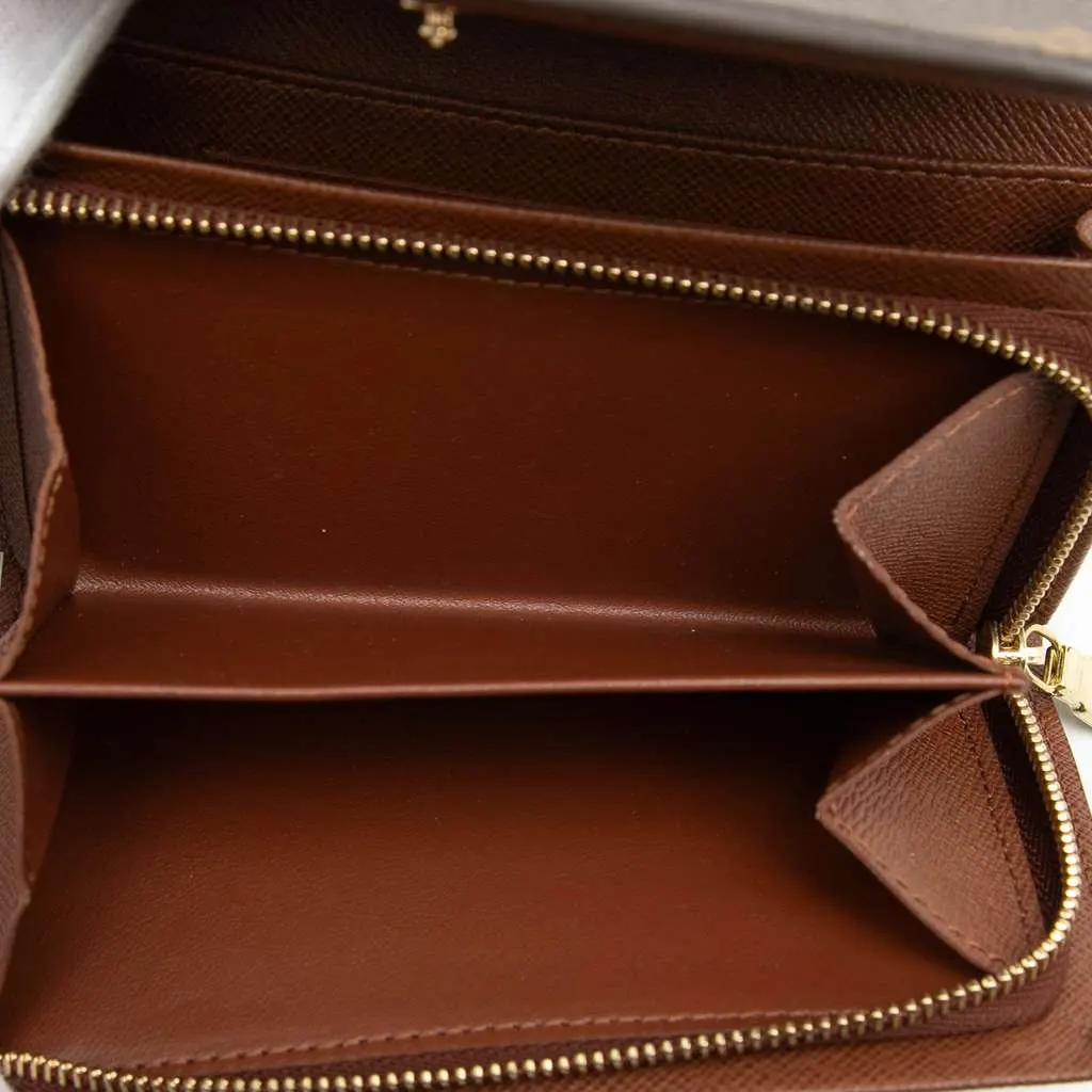 Louis Vuitton Monogram Porte Monnaie Billets Tresor Wallet Brown Very good - Model View