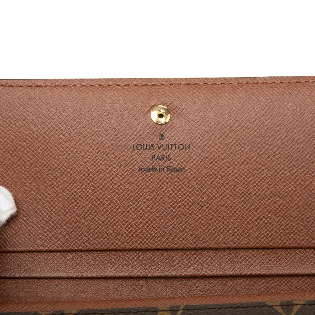 Louis Vuitton Monogram Porte Monnaie Billets Tresor Wallet Brown Very good - Box View