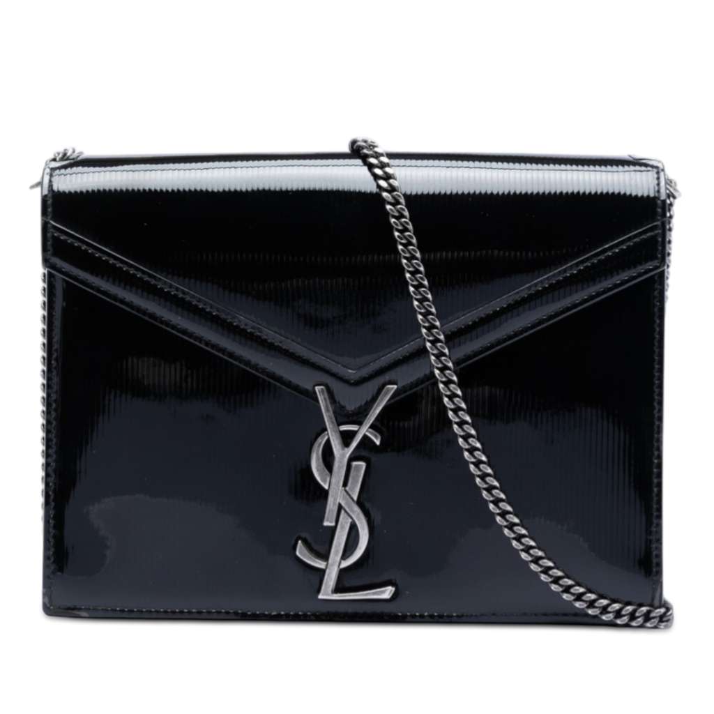 Saint Laurent Patent Monogram Cassandra Clasp Bag
