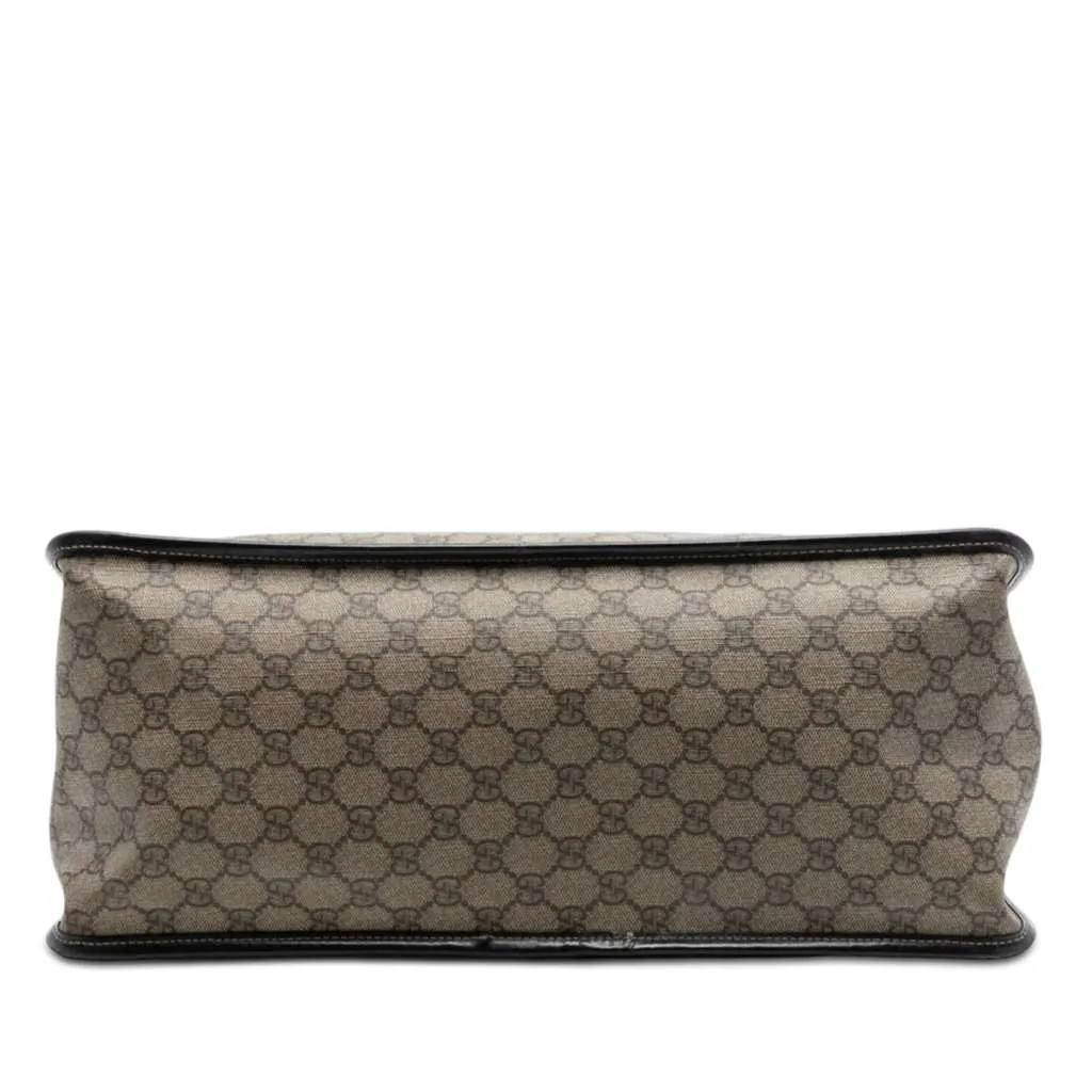 Gucci GG Supreme Satchel Beige Canvas Very good - Inside View