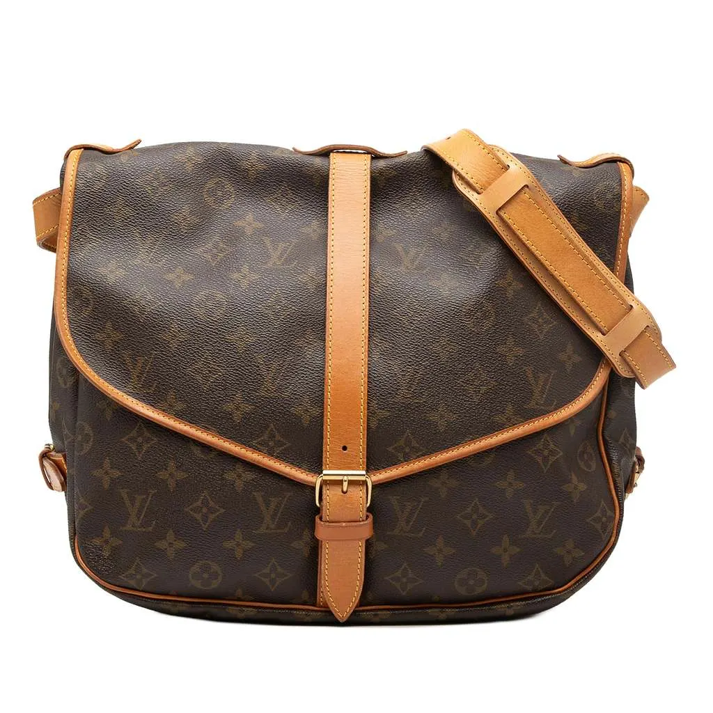 Louis Vuitton Monogram Saumur 30 Brown Very good - Front View