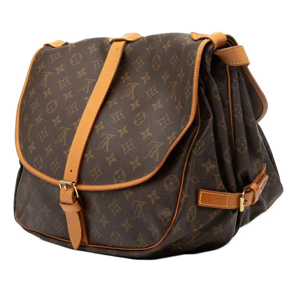 Louis Vuitton Monogram Saumur 30 Brown Very good - Back View