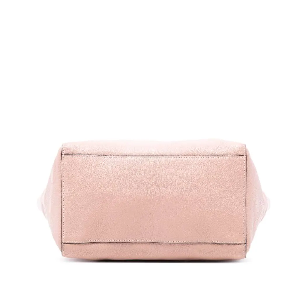 Miu Miu Goatskin Madras Front Pocket Satchel Pink Leather Very good - Inside View