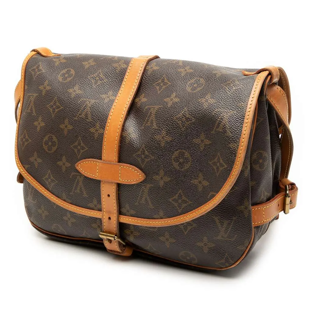 Louis Vuitton Monogram Saumur 30 Brown Very good - Back View
