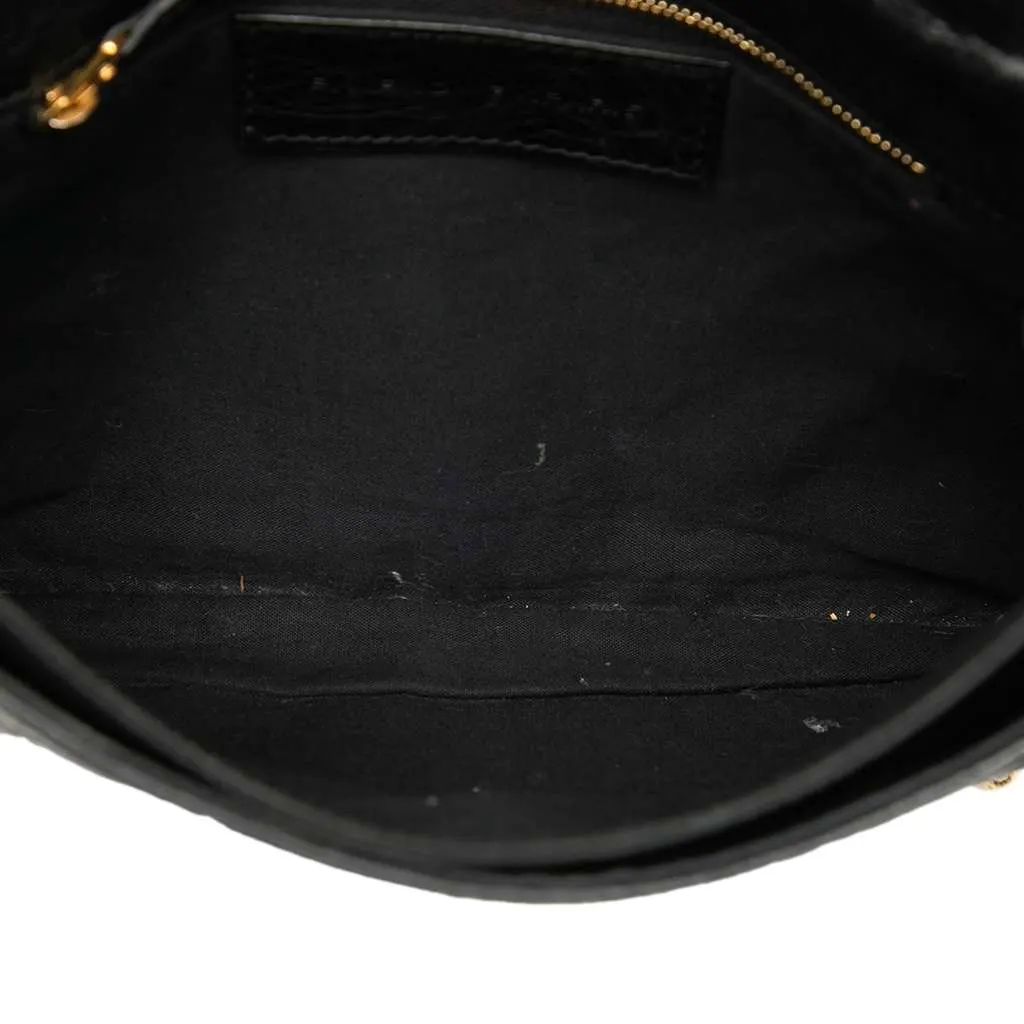 Balenciaga Lambskin Motocross Giant 12 Envelope Clutch Black Leather Very good - Model View