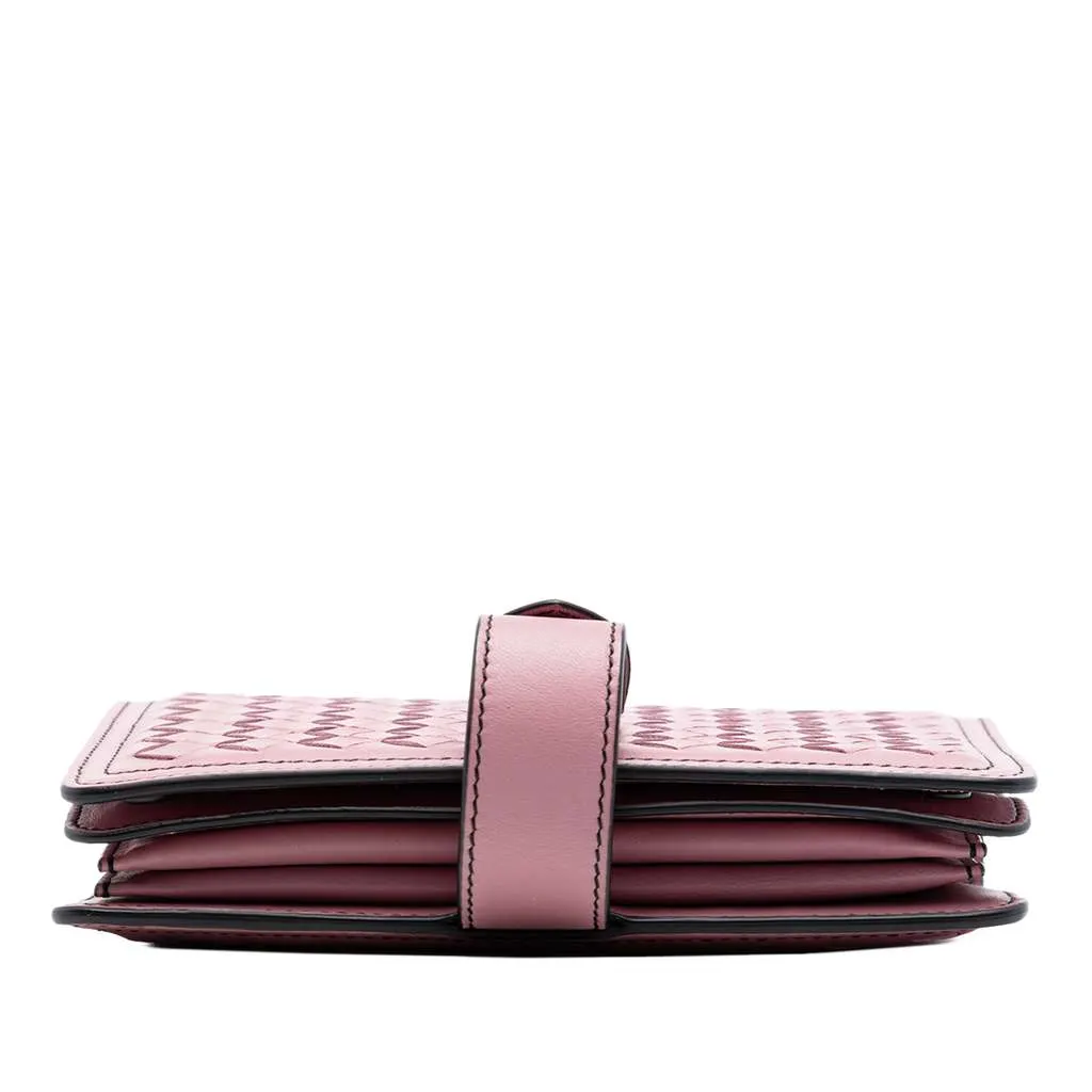Bottega Veneta Small Nappa Intrecciato Runway Shoulder Bag Pink Leather Very good - Inside View